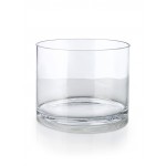 Serene Spaces Living Set of 6 Decorative Glass Cylinder Vase, Measures 6" Tall & 8" Dia