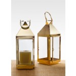 Large Shiny Brass Square Lantern