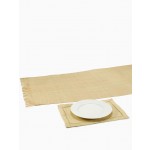 Serene Spaces Living Natural Raffia Runner, Measures 5' Long and 2' Wide, Dining Table Mat