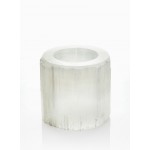 Serene Spaces Living Genuine Selenite Trunk Vase, Floral Centerpiece in 2 Sizes