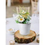 Serene Spaces Living Blue / White Decorative Ceramic Ripple Pot, In 2 Sizes