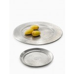 Etched Antiqued Silver Trays