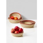 Round Raffia Baskets, Set of 3